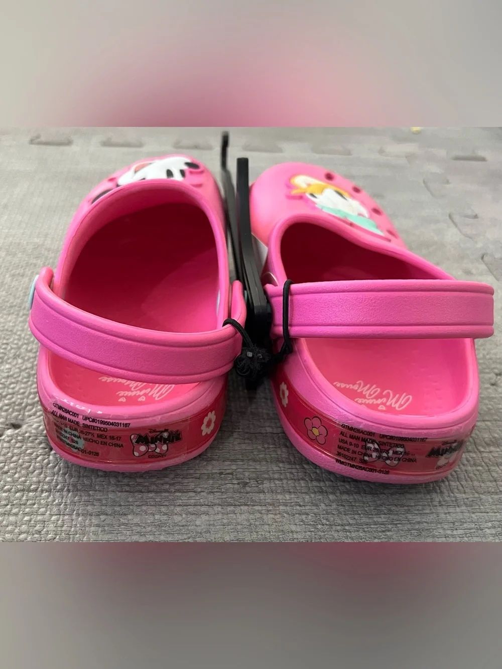 Disney Minnie Mouse Daisy Duck Clog Adjustable Strap Unisex Kids Sandal 9-10